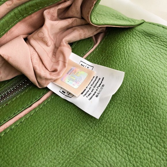 Galliano Seatbelt Logo Leather Handbag - Picture 4 of 5